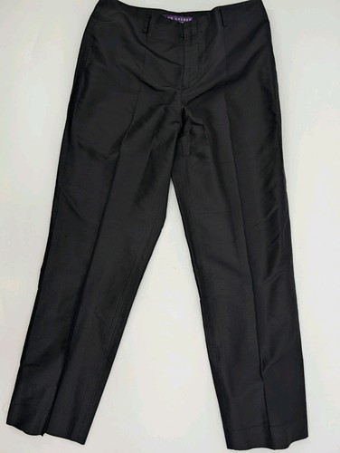 Ralph Lauren Purple Label, Vintage Purple Label Ralph Lauren Black Silk Pants Slacks Size 2 Old Money