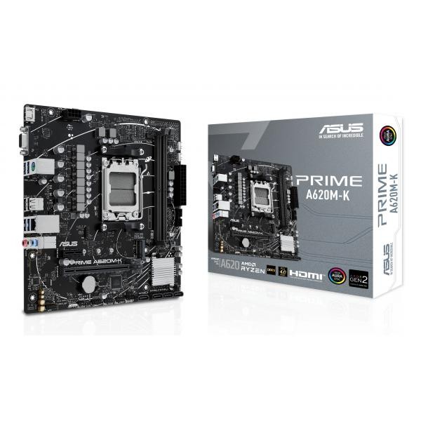 ASUS PRIME A620M-K AMD A620 Socket AM5 micro ATX (PRIME A620M-K) - Immagine 8