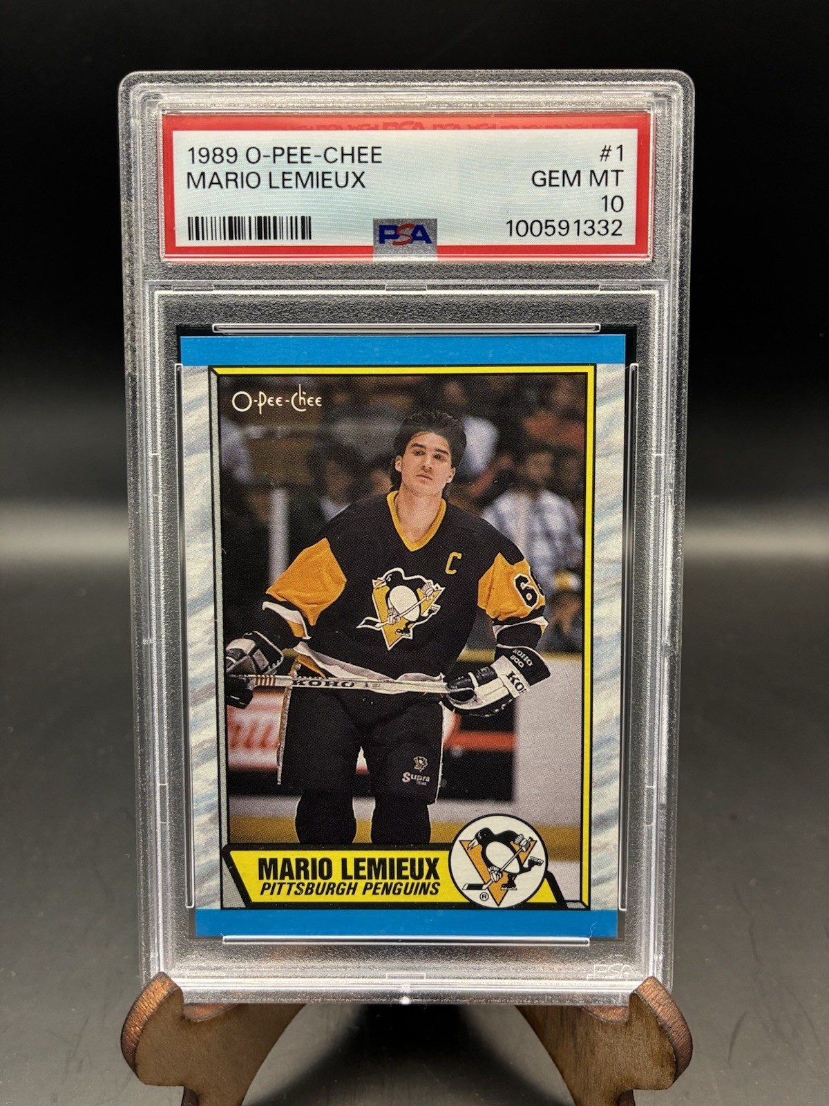 1989 O-Pee-Chee Mario Lemieux #1 -PSA 10 - Free Shipping