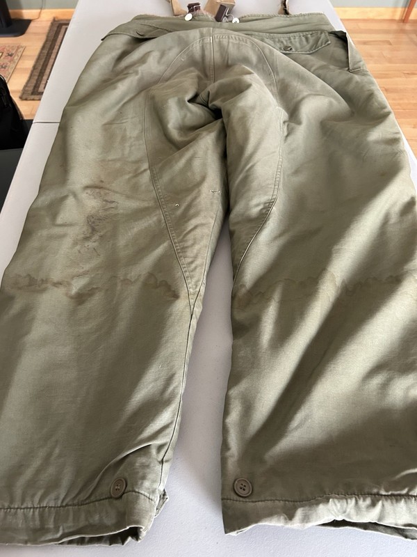 AIR FORCES A-10 Winter Flight Trousers w/ Suspenders Size 42 MFG Albert Turner