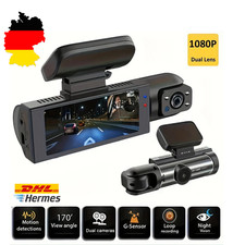 Dual Dashcam Auto DVR 1080P FHD Dash Kamera 170° Weitwinkel G-Sensor Nachtsicht