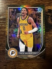 2025-26 Bowman Chrome Basketball Tyrese Haliburton Gold /50 Indiana Pacers