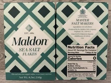 Maldon Salt, Sea Salt Flakes, 8.5 oz (240 g) - Pack Of 2 Boxes! 480 Grams Total