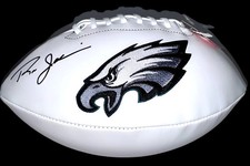Ron Jaworski Signed Eagles Logo White Football - Schwartz COA