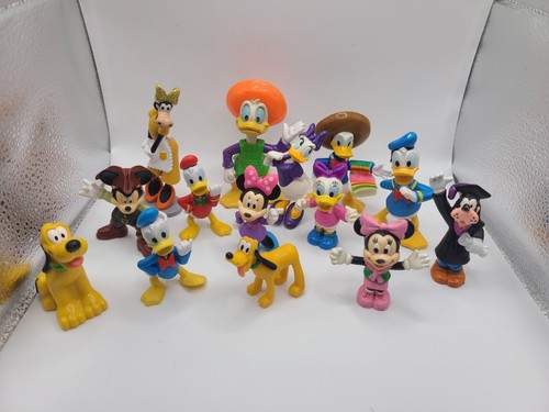 Mickey Minnie Donald Goofy Clarabell Daisy Vintage Disney Lot Of 14 Figures - Picture 7 of 9