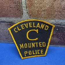 Vintage Cleveland, OH Mounted Police Patch Cheese Cloth Obsolete. NOS.