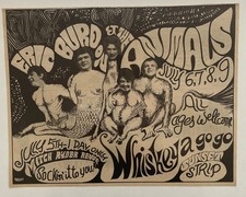 1968 Eric Burdon And The Animals, WHISKY A GO GO Sunset ,  Concert Ad