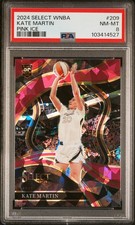 2024 Panini Select Wnba #209 Kate Martin Pink Ice PSA 8