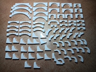 LEGO LOT 86 WHITE ARCH BRICKS 1X12X3 1X8X2 1X6X2 1X4X2 1X4 1X6 1X3X2