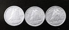 1943, 44, & 45  (3 Coins) Canadian 80% Silver Dimes.