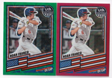 Noah Franco 2026 PANINI STARS & STRIPES USA RED /399 & GREEN SCOPE PRIZM /99 LOT