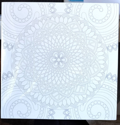 Honsell 3x Keilrahmen mit vorgedruckten Mandala Motiven  - 30 x 30 cm