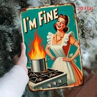 Vintage 50s Housewife Cooking Retro Tin Metal Signs Home Décor 8x12