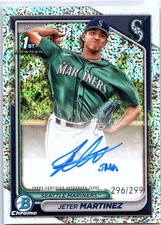 2024 Bowman Chrome #CPA-JMZ Jeter Martinez Prospect Autos Speckle Refract. #/299