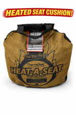 ThermaSeat Heat-A-Seat Heated Stadium Seat Cushion Battery Powered Brown