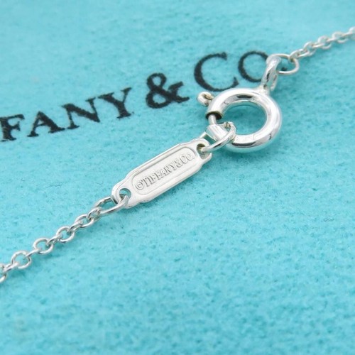 TIFFANY & Co. Sapphire Knot Key Pendant Necklace Silver AG925 Women's New - Picture 6 of 7