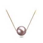 7mm Japanese Freshwater Pearl Pendant Lavender Pearl Floating Necklace Pendant