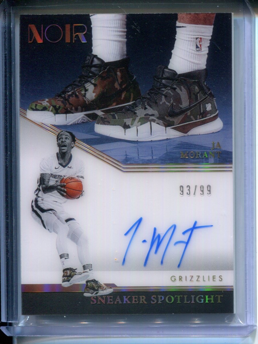 2021-22 Panini Noir Sneaker Spotlight Ja Morant #SNS-JAM AUTO #93/99