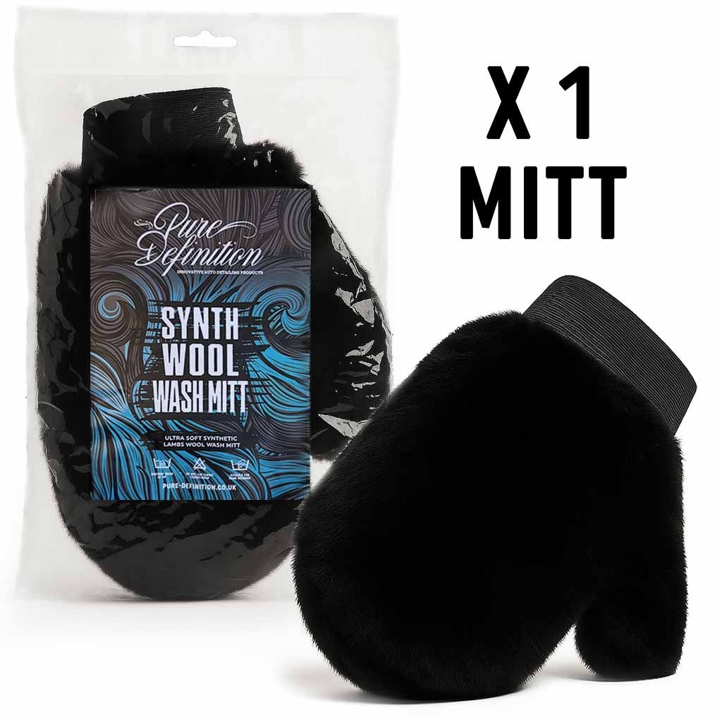 Car Wash Mitt Synthetic Lambs Wool Auto Detailing Cleaning Pure Definition