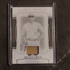 2020 Panini National Treasures Heinie Groh Reds #123 Game Used #08/49