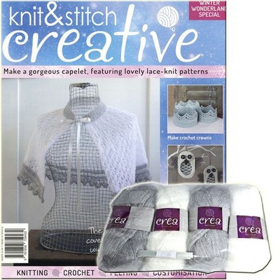 Knit and Stitch Spitzen Capelet Winter Special 2 Kreativmagazin Strickset