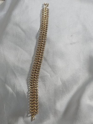 Vintage Goldtone Fancy Link 7'' Bracelet