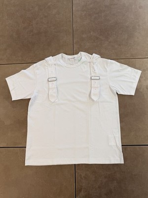 Comme des Garçons SHIRT - T-Shirt mit Schnallendetail - weiß - Größe M - neu mit Etikett