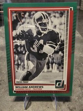 2025 Donruss Green Press Proof William Andrews Atlanta Falcons