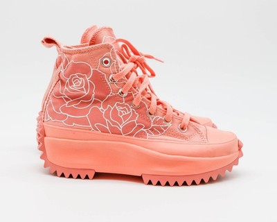 Converse Run Star Hike High Top Pink Quartez Floral Rose 571877C Women's, 5.5