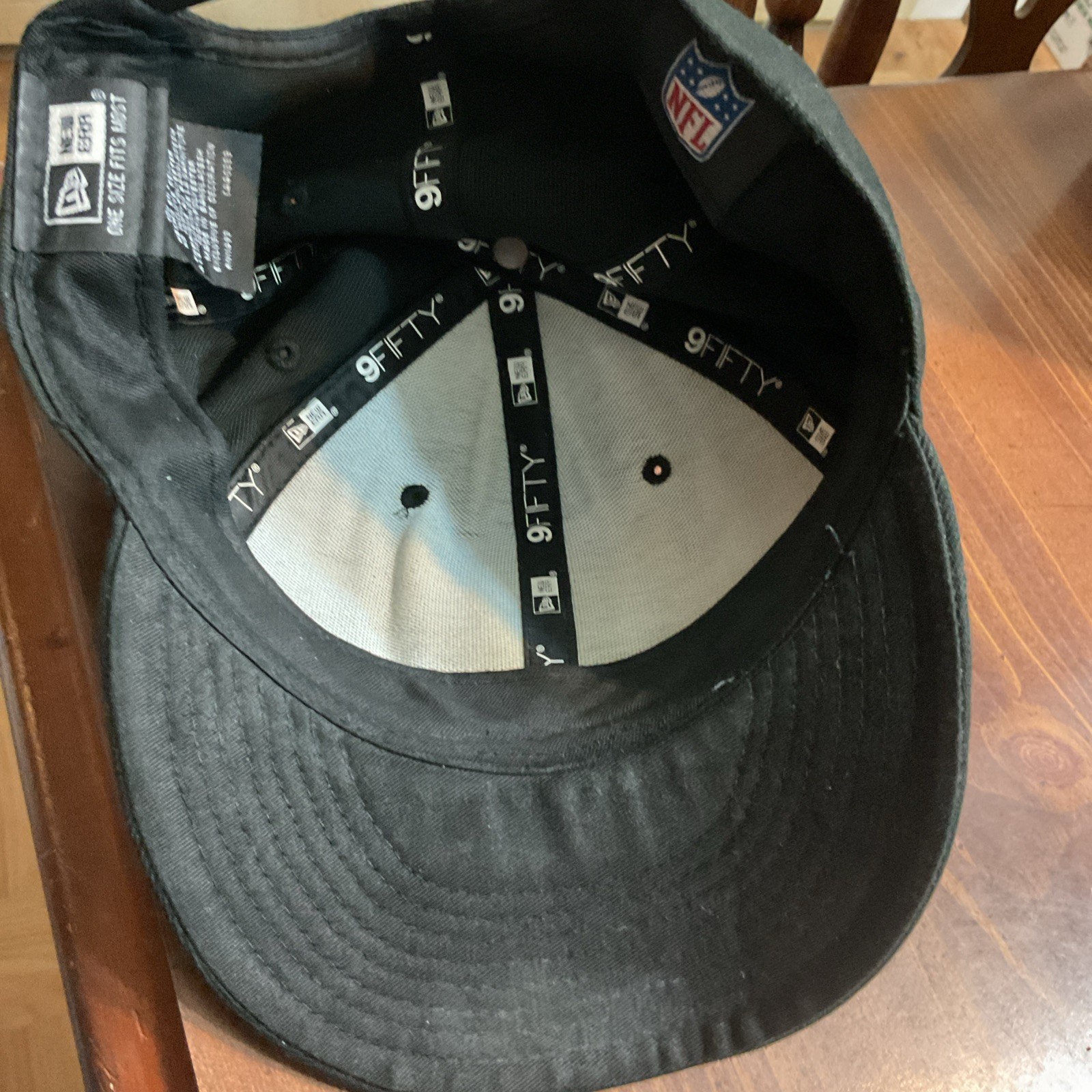 Raider 47 Strapback Adjustable Hat Cap Black NFL - image 2