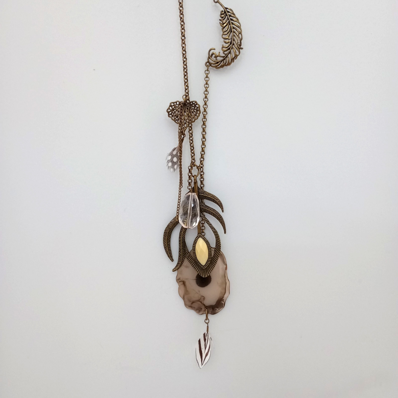 Express Boho southwestern Statement Necklace Feat… - image 6