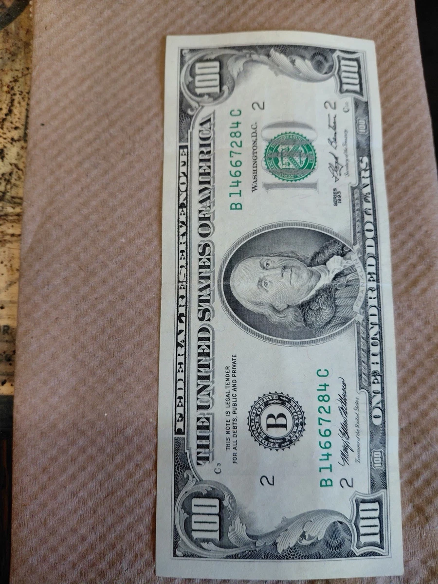 Circulated $100 1993 US Federal Reserve Small Notes for sale | eBay