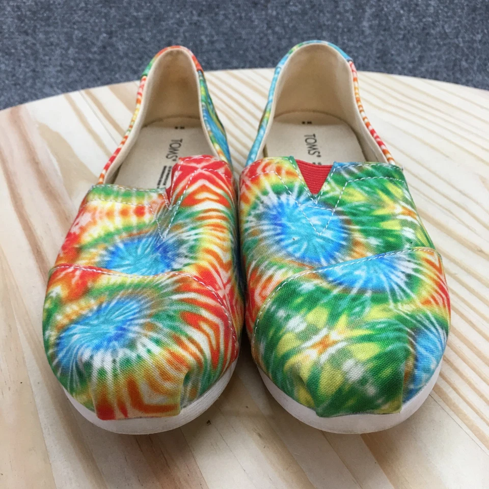 Zapatos Toms para mujer 8 Alpargata sin cordones planos multicolor tie dye confort 10017812 Foto 4 de 4