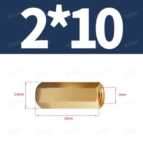 M2 M2.5 M3 M4 M5 M6 Metric Long Hex Coupling Nut with Brass DIN 6334 - Picture 12 of 129
