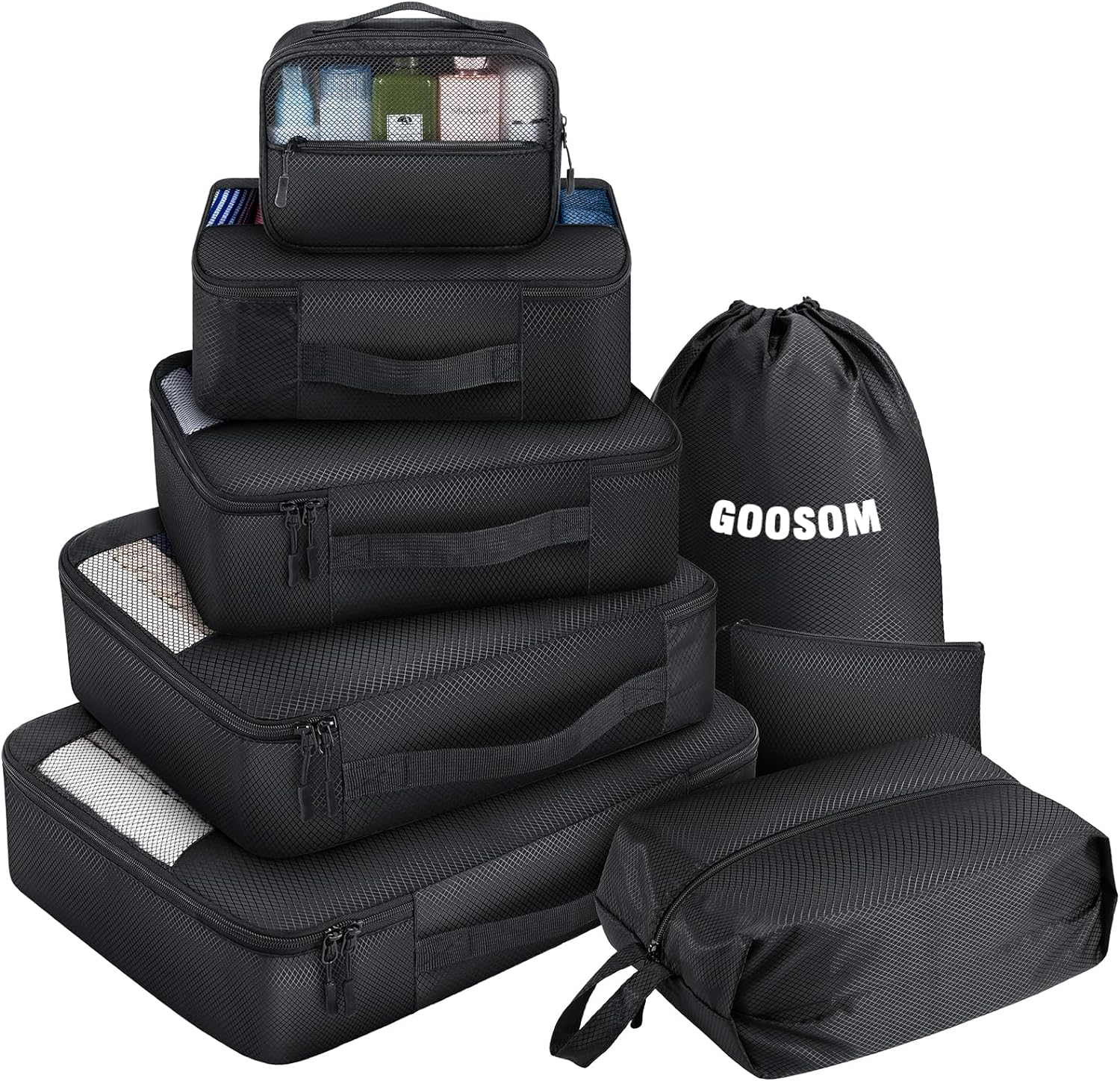 Packing Cubes for Suitcases - 8 Set of Packing Cubes for Travel - Packing Cubes-image