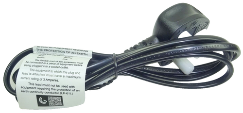 Genuine LG TV Right Angled Figure 8 UK Mains Power Cable Lead FOR LG TV’s. (NEW)