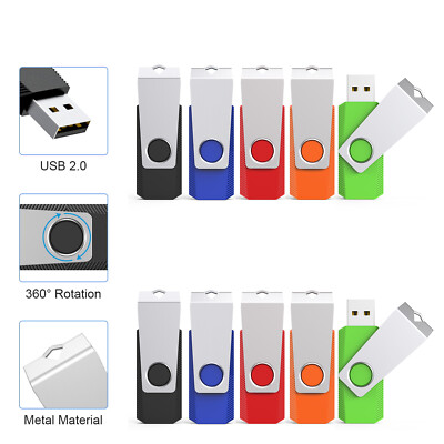 5/10PCS USB 2.0 Flash Drive Memory Stick Data Storage Thumb Drive Pen Zip Drives