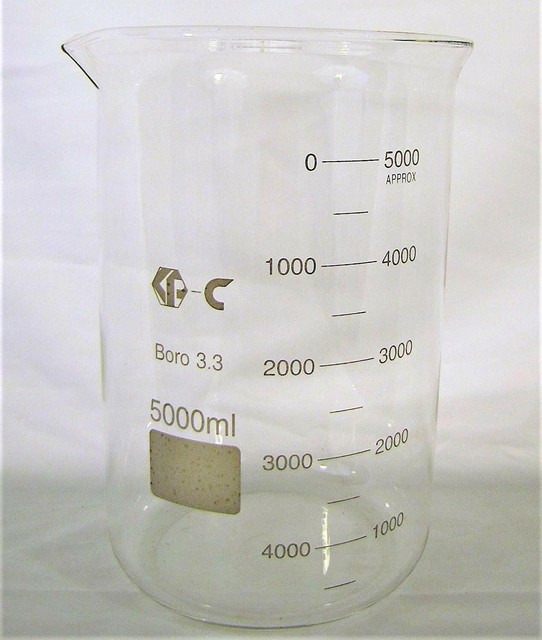 Glass lab beaker low form 5L 5000ml large measure cup chemistry glassware New eBay