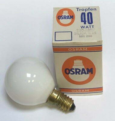 OSRAM TROPFEN Glühlampe  OPAL E14 40W SILICA  P45 TROPFEN / KUGELFORM