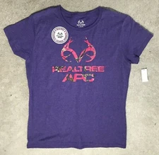 Realtree APC Purple Short Sleeve Shirt -Womens Size M - NEW