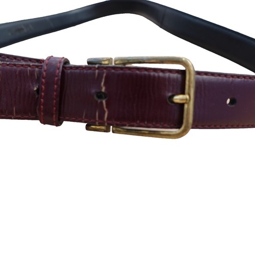 Christian Dior Vintage Trotter Buckle Belt Logo Canvas Leather