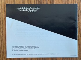 Vintage 1989 How to Play Kings of the Beach Instruction Book for Nintendo NES