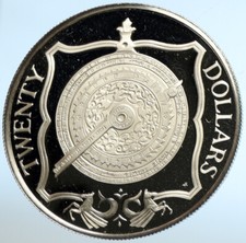 1985 British Virgin Islands UK Elizabeth II Nocturnal PF Silver $20 Coin i102982
