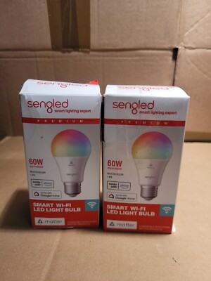 Sengled LED Smart Glühbirne (B22), Materiefähig, Mehrfarbig X2