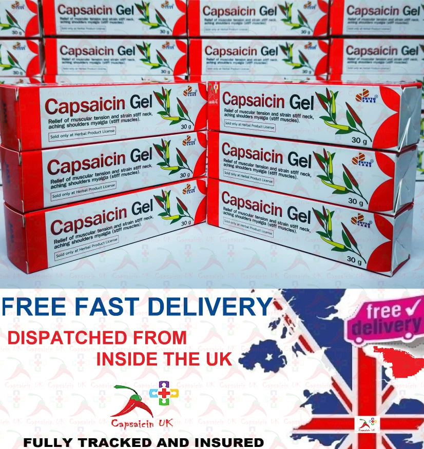 6 Tubes Capsaicin UK Gel Located & Dispatched From Within UK, Brand New Stock