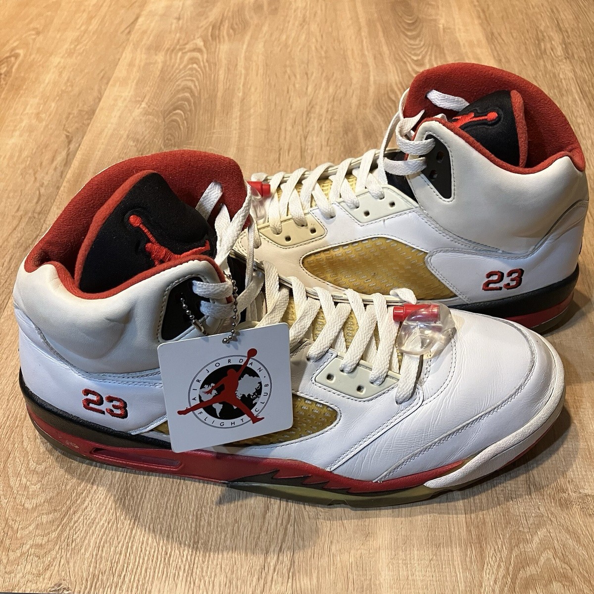 Air Jordan 5 rétro Nike Air Jordan 5 Retro 2006 Fire Red White CLEAN VINTAGE 136027