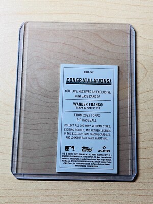 2022 Wander Franco Topps Rip #MRIP-WF Mini Aqua Parallel Rookie RC