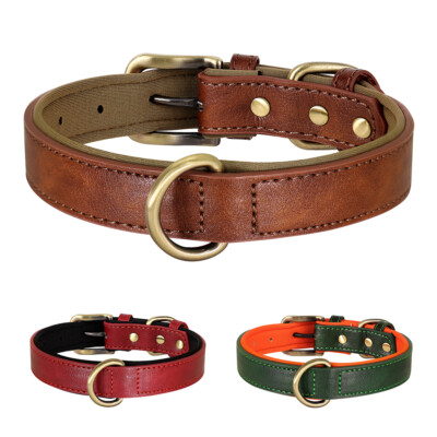 Leder-Hundehalsband Verstellbar – Braun, Größe L, Mit D-Ring Und Robustem Verschluss