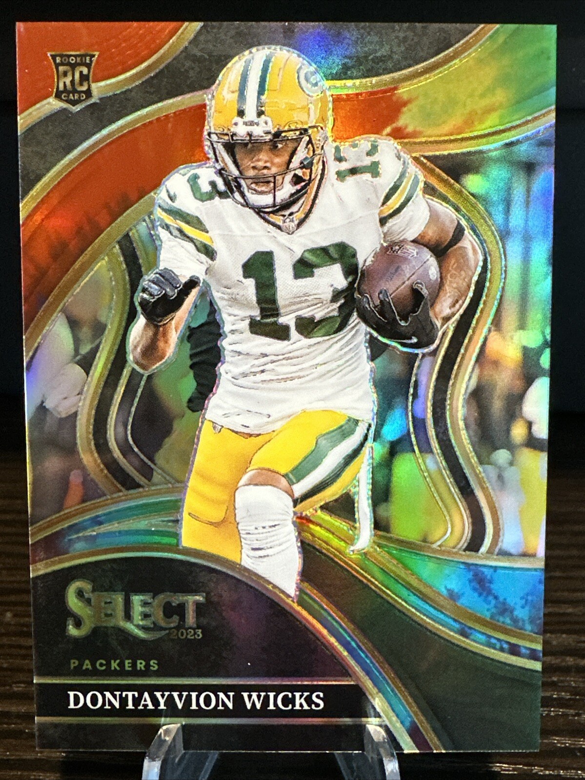 2023 Panini Select Club Level Tie Dye Prizm #271 Dontayvion Wicks 13/25 Jersey #