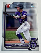 2022 Bowman Baseball 1st Bowman Prospect #BP-46 Warming Bernabel Rockies
